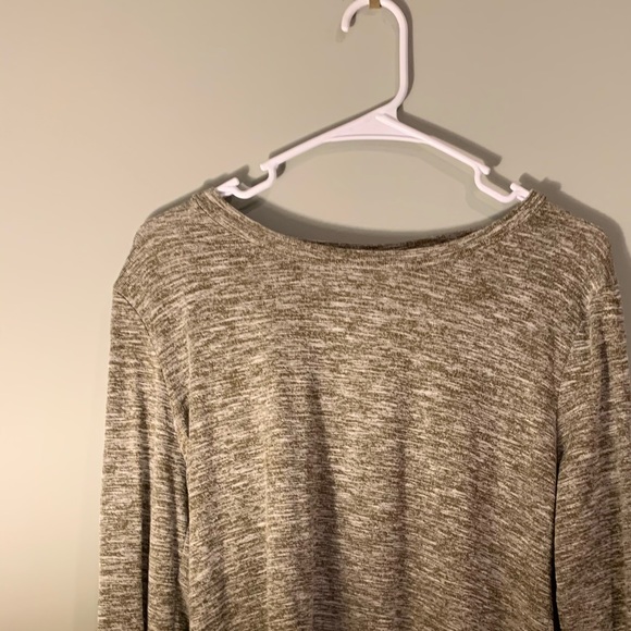 Belle Du Jour Olive Criss-Cross Sweater Top